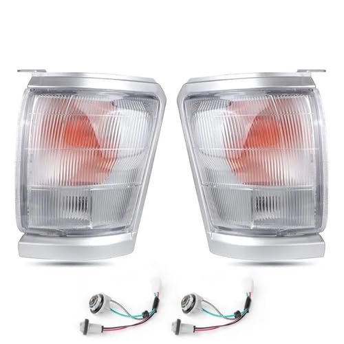 SQOFJDF Clignotants Auto Feu d'angle Large pour Toyota pour Hilux 1997 1998 1999 2000 2001, Clignotant De Pare-Chocs Avant, Phare, Feu De Position Latéral Indicateurs Latéraux(2pcs Left Right)