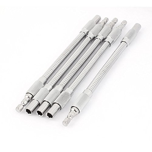 1/4inch Hex Drive Socket Flex Flexible Ratchet Extension Bar 5pcs