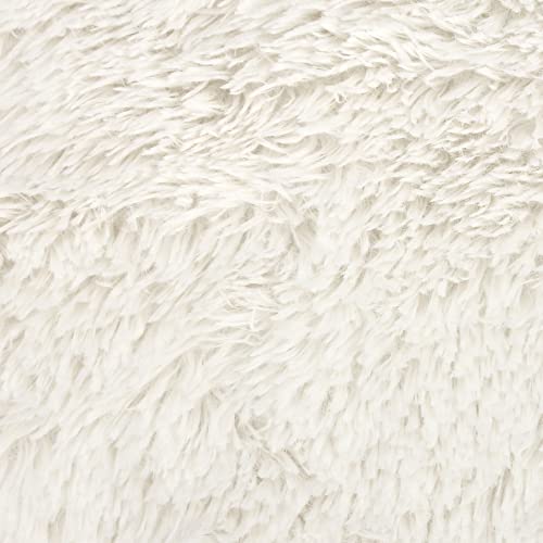 Shaggy Faux Fur Plush Fabric For Sewing/Minky Fabric For Plushies & Many More ✦ 39.5X29.5 Inch ✦ Pile Length 3/4 Inch (20 Mm) ✦ Ivory #TOP1