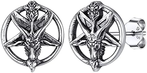 Silvora Norse Viking Jewelry Thor's Hammer Studs Sterling Silver Vintage Celtic Knot Wolf Head Stud Earrings for Women Men