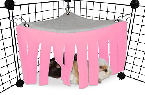 image for Pulse Brands Corner Fleece Forest Hideout for Guinea Pigs, Ferrets, Ch