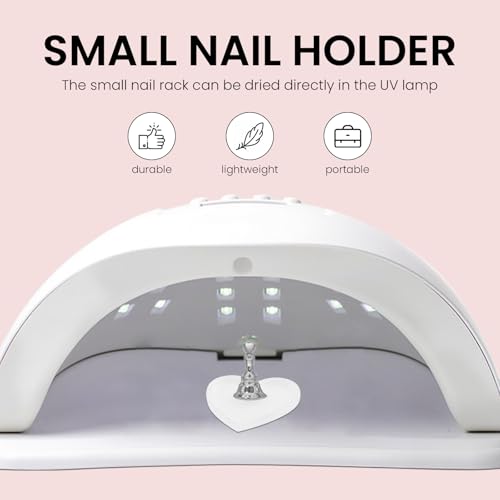 ESUOHYM 1 peça de base de acrílico em forma de coração, base de suporte de pressão para pintura, exi