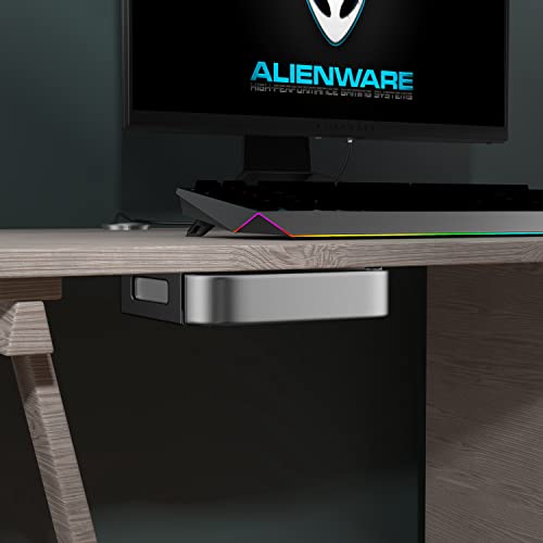 Mac Mini M2 Mount, IFCASE Heat Dissipation Design Anti-Scratch Behind Monitor, Under Desk, Wall Mount Stand for Mac Mini 2011 to 2023 M2 Pro, Compatible with VESA Hole (Black) - Thumbnail 7