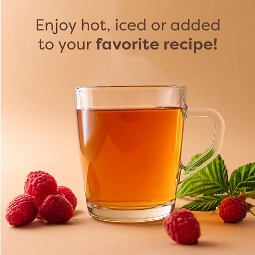 Waka Instant Green Tea Mix, Raspberry Flavored - 100% Tea Leaves, No Additives, Unsweetened Tea Powder in Bulk Pouch &ndash; Easy Quick Hot and Iced Teas, Up to 200 Cups (4.5oz)