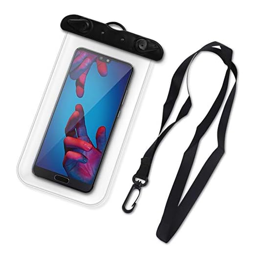 NAUC mobiltelefonfodral kompatibel för Huawei serien vattentät skyddsskal mobilväska vattentåligt fodral, Huawei P20 Lite, transparent