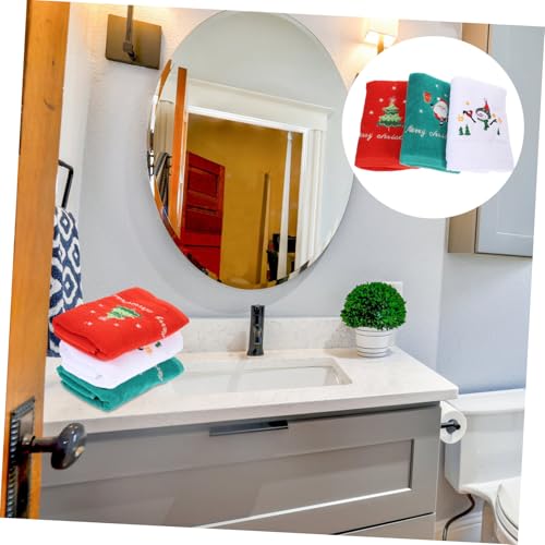 Serviette de Noël brodée en coton doux de qualité supérieure