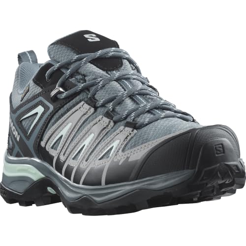 Salomon Salomon X Ultra Pioneer Gore-Tex Women's Outdoor Shoes, Waterproof, Secure Foothold, and Stable & Cushioned, Stormy Weather Alloy Yucca, 11