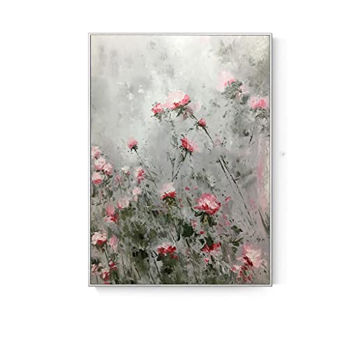Image of TYUHDUYUR Handmade Oil Painting Canvas Painting Flowers Frameless Painting Living Room Entrance Wall Art Home Decoration (Color : D, Size : 70x100cm Frameless) (D 50x75cm frameless)