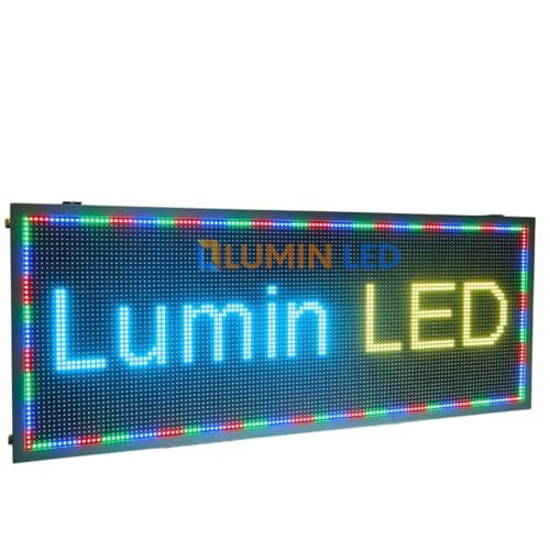 Image of Multicolor Scrolling Display / P10 Scrolling display LED scrolling display board with Wi-Fi - Mobile App /pc (4'2 inch FT X 1'6 inch FT)