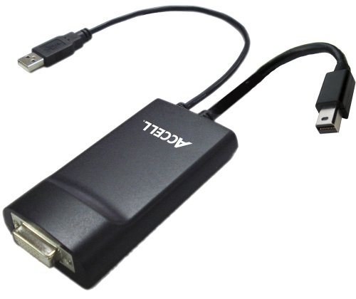 Accell Mini DisplayPort to DVI-D Dual-Link Adapter - 36 bits Color Depth - AMD Eyefinity Technology validated - HDTV Compatible - USB Powered - Supports Single-Link