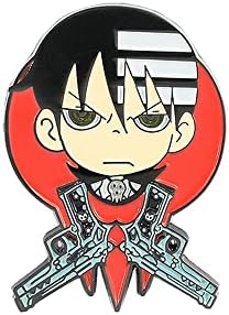 Soul Eater Anime Enamel Pin - Manga Character Death the Kid Shape Brooches Metal Lapel Badges for Fans - Pins for Backpack Hat Bag