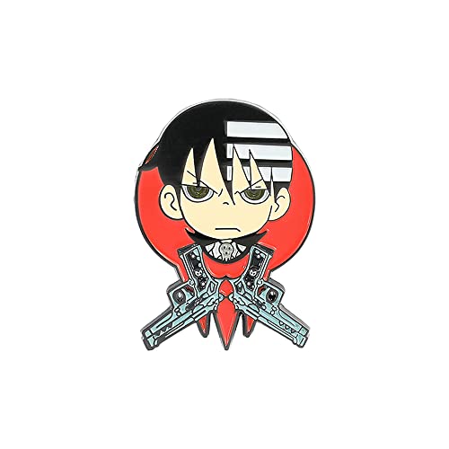 Soul Eater Anime Enamel Pin - Manga Character Death The Kid Shape Brooches Metal Lapel Badges For Fans - Pins For Backpack Hat Bag #TOP4