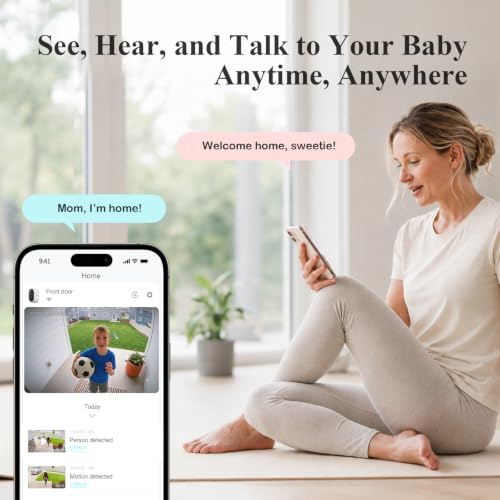 Image of Sense-U Smart Baby Camera, Motion & Sound Detection, Rechargeable Battery