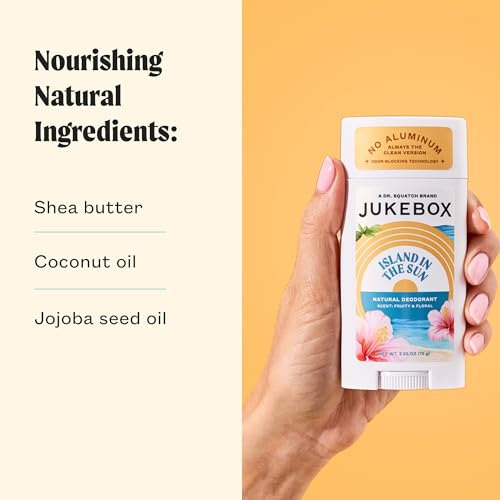 JUKEBOX Natural Deodorant for Women–Sky Blue Malibu & Island in the Sun Scents, Multi Pack-Aluminum-Free, No Baking Soda, No Harsh Chemicals, Odor Blocking Technology-a Dr. Squatch Brand-2.65oz,2 Pack