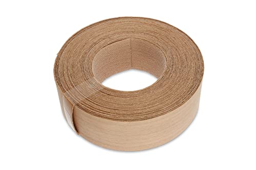 WoodPress® Borde termoadhesivo de Madera de Cerezo Real de 30mm, Rollo de 7,5m, Cinta de Chapa de Madera prepegada para una fácil aplicación de Bricolaje, cubrirá el Borde de un Panel de MDF estándar Cover