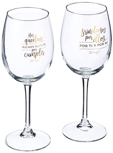 Mr. Wonderful Set de 2 Copas de Vino para Novios: Nos quedan