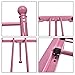 DUMEE Queen Size Metal Canopy Bed Frame Platform Sweet Pink Style Mattress Foundation with Headboard and Footboard Girl Princess Beds Box Spring Replacement Pink