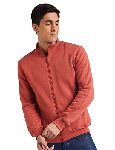 Image of Amazon Brand - Symbol Men Cotton Blend High Neck Fleece Sweatshirt