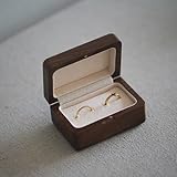リングケース ペア 指輪ケース ペアリング収納 木製 指輪ケース 1個用 2個用 おしゃれ 婚約指輪 いれ 婚約指輪 リングボックス 持ち運び 携帯用 結婚式 結婚お祝い プレセント ウォールナット サクラの木「上質な木材 ・無垢」 (ダークブラウン 2個用（窓なし）)