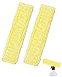2 Ersatzpads für Fensterreiniger, Zubehör für Fensterreiniger, Ersatz-Mikrofasermoppbezug für Fensterstaubsauger-Zubehör (gelb)