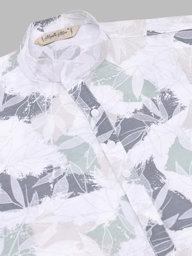 Image of Majestic Man Women's Cotton Regular Fit Casual Ethnic Motifs Printed Mandarin Collar Long Kurta