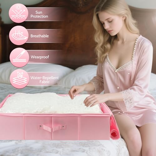 Wedding Dress Storage Box,Wedding Dress Preservation Kit with 50 Sheets of Acid Free Tissue Paper,1 Pair Microfiber Gloves and Clothing Desiccants,WeddingDress Preservation Box-Bride Musthaves by Faith Love Hope - Image 5