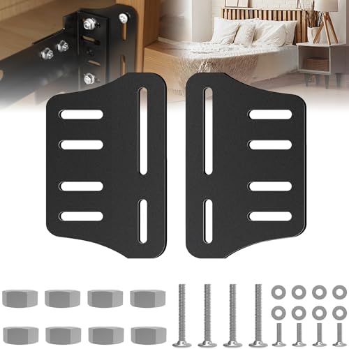 2 PCS Bed Frame Adapter for Headboard,Queen Bed Modification Plate Bed Frame Brackets...