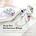 CAIDIKA Blue Stone Engagement Ring 925 Sterling Silver Celtic Knot Lucky Ring for Women September Birthstone Ring 1.3 Carat Moissanite Inlaid Sapphire Rings for Her, Size 7