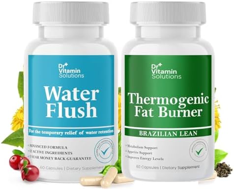Diuretic Water Pills & Thermogenic Fat Burner Bundle - 120 Caps