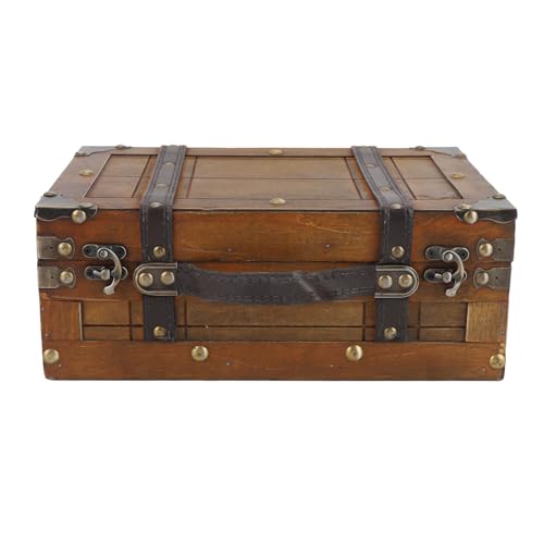 Dsacxixai Storage box, vintage portable wood in multifunctional distress storage box for clothing, toys, photo, prop (Large) Dsacxixai Storage box, vintage portable wood in multifunctional distress storage box for clothing, toys, photo, prop (Large)