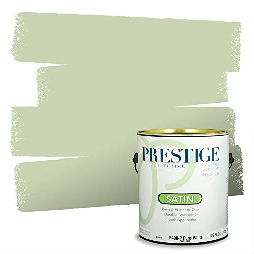 PRESTIGE Interior Paint and Primer in One, Green Sea, Satin, 1 Gallon