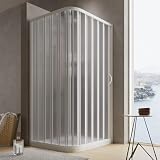 Box doccia a soffietto in PVC 80x120 cm H 185 mod. Aster con apertura laterale