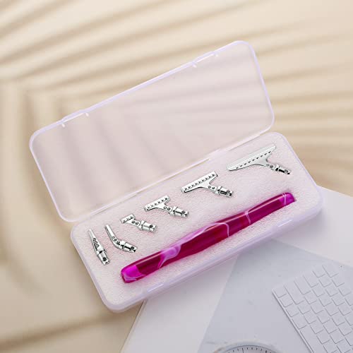 17 Pcs Diamond Painting Pen Metal Pen Tips Tools Kits,Includ Ergonomic Resin Diamond Art Pen,6 Pcs 45° Replacement Metal Tip,8 Pcs Glue Clay,For Diy 5D Diamond Painting #TOP4