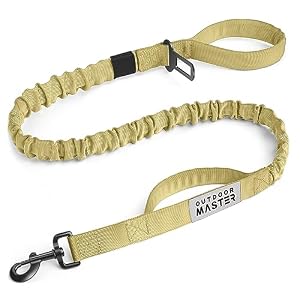 OutdoorMaster Bungee Hundeleine Khaki