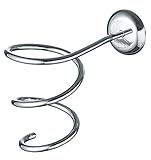 Comair 3160034 - Soporte para secador de pelo (cromado, espiral para atornillar)