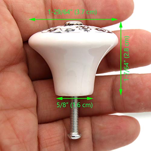 Lxz 4 Pcs Vintage Style Round Ceramic Knobs Handles Pulls For Cabinet Drawer Door #TOP1