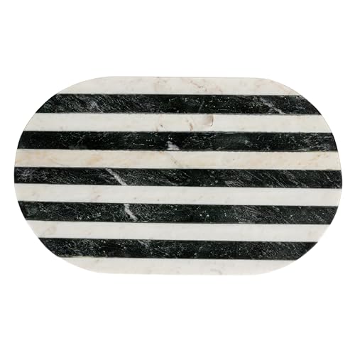 Tabla de cortar de mármol negro y blanco Bloomingville miniatura 4