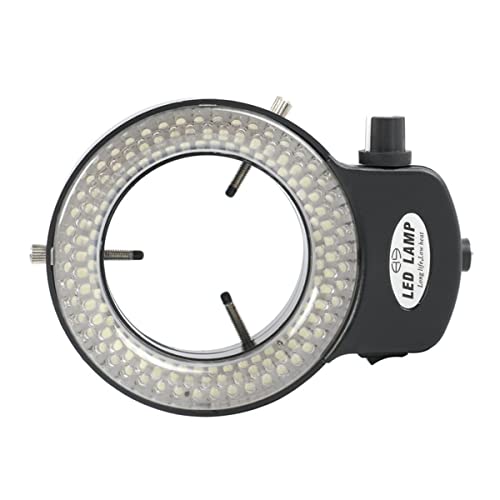 PORTATO Lampada da microscopio con alta luminosità, lunga durata, bassa temperatura, bassa temperatura, luce e morbida non stroboscopica, lunga durata, risparmio energetico, Design integrato, aspetto semplice ed elegante, compatto, conveniente per l'installazione.