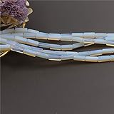 4X13MM Rectangular Column Natural Stone Opal Gemstone Loose Beads Tube Energy Stone Healing Power...