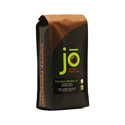 Farmers Market Jo | 12 Oz Organic Ground Coffee | Light Medium Roast | 100% Usda Fair Trade Kosher Certified | Gourmet Gmo Free Gluten Free Organic Arabica Coffee From Jo Coffee #TOP5