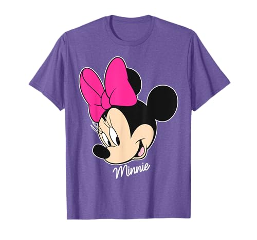 Disney Mickey And Friends Minnie Big Face Signature Camiseta