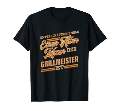 Homme Cadeau de barbecue pour grand-père, papa, barbecue T-Shirt