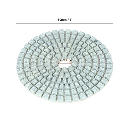 Lianai 10 pçs Almofadas de polimento úmidas flexíveis de diamante de 3 polegadas Gr g Disc + 1pc Alm