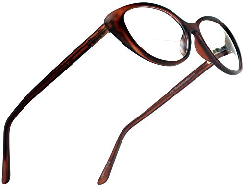 Image of Bifocal Black Cat Eye Readers Clear Lens Magnification Reading Glasses