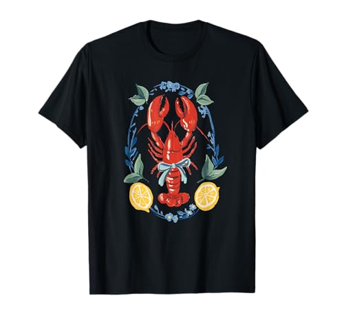 Coquette Lobster With Bow Coastal Preppy Italian Summer T-Shirt