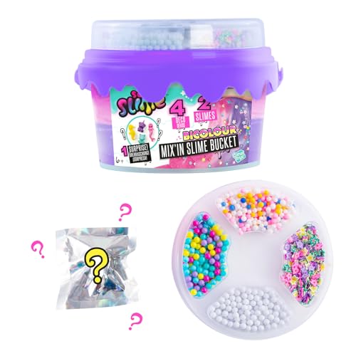 Canal Toys - So Slime SSC 139- Fertiger Schleim-Eimer, Mix’in & Selber Machen Schleim Set mit Charms & Perlen, 400g, Mehrfarbig