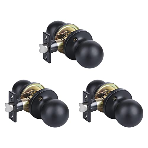 Biglufu Entry Door Konb, Keyed Entry Door Knob Lock For Front Door, Exterier And Interier Doors, Matte Black… #TOP4