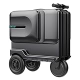 Maleta eléctrica, maleta para scooter con ruedas, maleta para montar en scooter con capacidad de carga de 110 kg, maleta portátil inteligente con sensor inteligente, maleta de mano multifuncional con