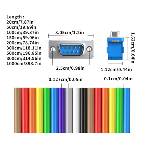 SZYDD Straight Through RS232 Serials Extension Cable 9Pin Male to Female Connecting Line for Peripherals Connectivitys Crimp Type Cable Data Cable