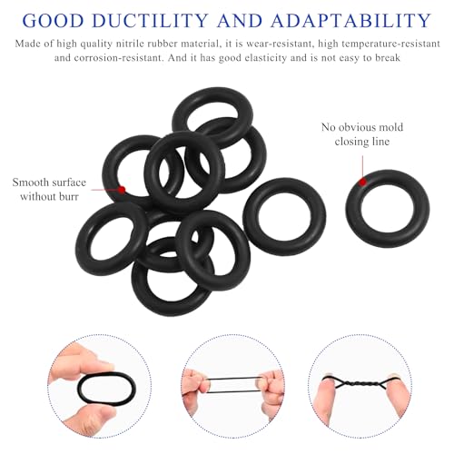 KVAEY 225 PCS Rubber O Ring Assortment Kit, O-Ring Sealing Repair Rubber Gasket Set, O-Ring Washers for Vehicle Repair Faucet Plumbing Air or Gas Connections, Car Accessories